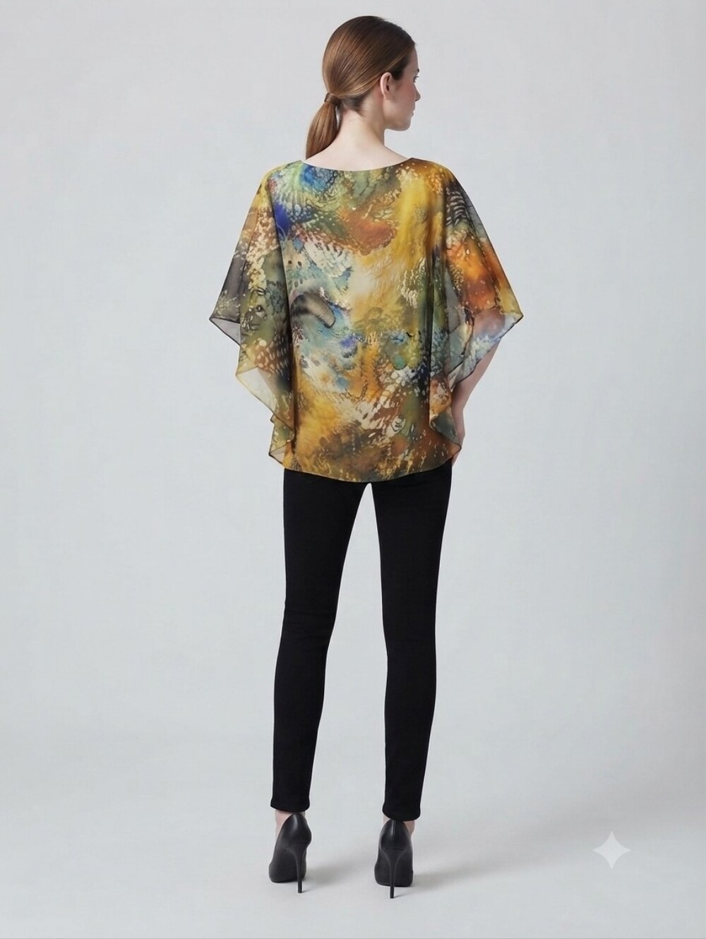 Allison Taylor Women's Oversized Multi-Colored Blouse Size Small - Picture 8 of 12